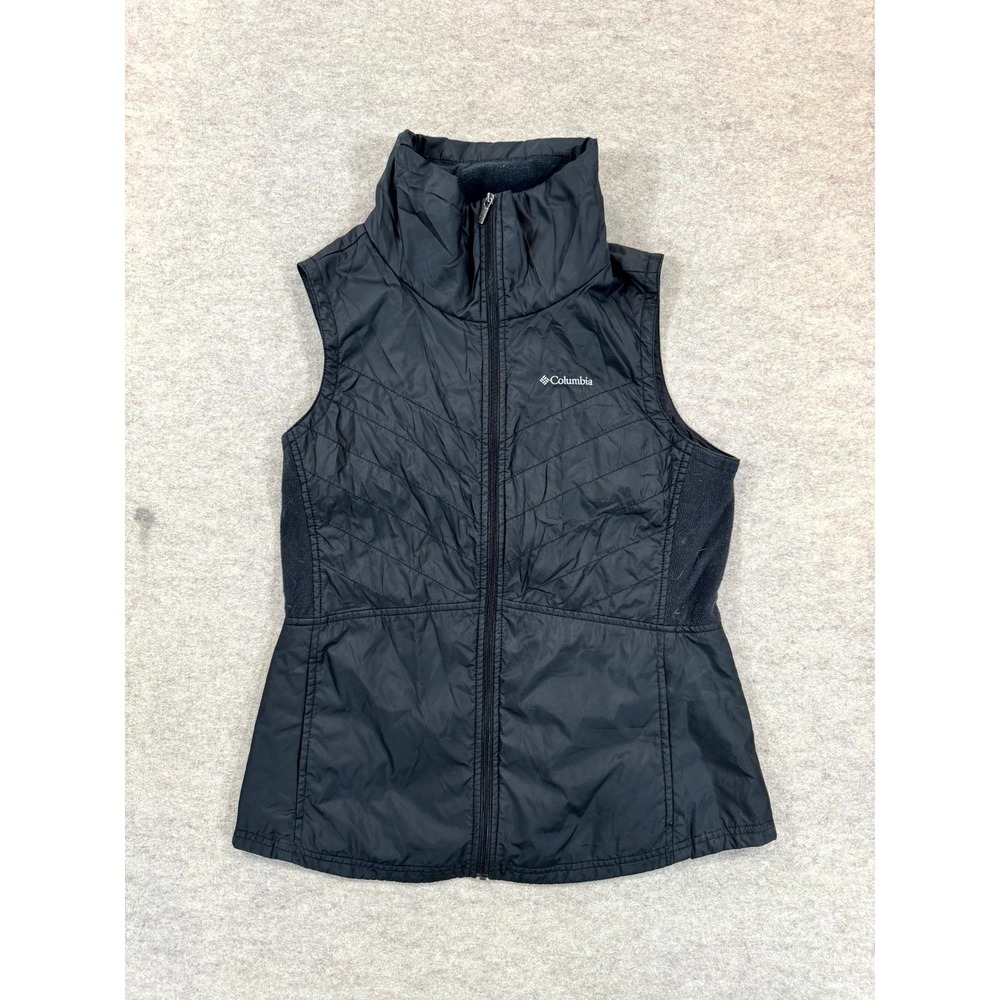 Columbia Sportswear Mix It Around Vest III Womens Medium Black Pockets Full Zip
